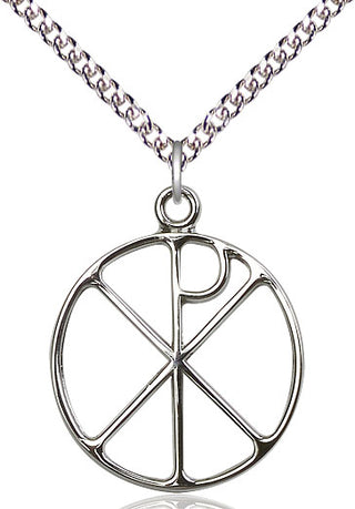 Sterling Silver Chi Rho Medal Catholic Jewelry