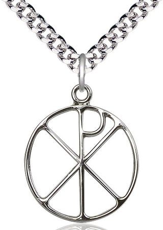 Sterling Silver Chi Rho Medal Catholic Jewelry
