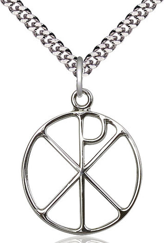 Sterling Silver Chi Rho Medal Catholic Jewelry