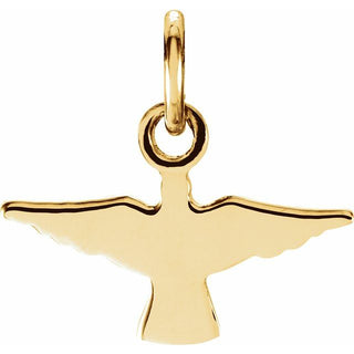 14K Yellow 18x12 mm Dove Pendant  