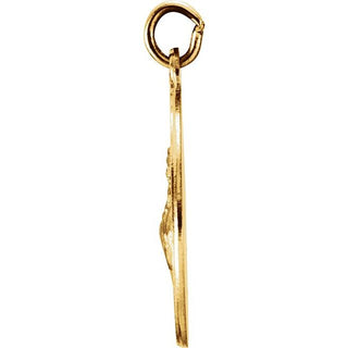 14K Yellow 15 mm Round St. Francis of Assisi Medal