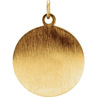 14K Yellow 15 mm Round St. Francis of Assisi Medal