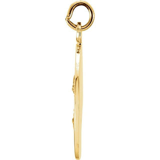 14K Yellow 12 mm Round Our Lady of Fatima Medal