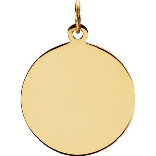 14K Yellow 18 mm Round St. Peregrine Medal