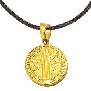 18K Gold-plated Stainless Steel St. Benedict Medal - 22 mm - Buy 1, Get 1 Free!