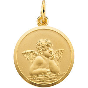 14K Yellow Gold Angel Pendant
