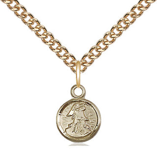 14kt Gold Guardian Angel Medal