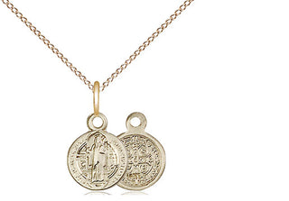 14kt Gold Filled Saint Benedict Medal Religious and Catholic Jewelry