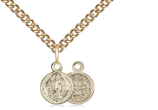 14kt Gold Filled Saint Benedict Medal Religious and Catholic Jewelry