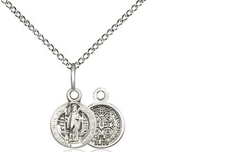 Sterling Silver Saint Benedict Medal Religious and Catholic Jewelry