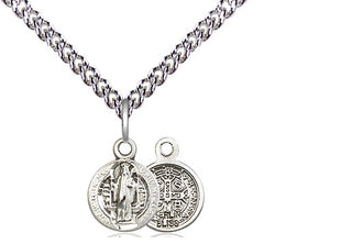 Sterling Silver Saint Benedict Medal Religious and Catholic Jewelry