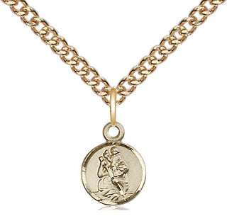 14kt Gold Filled Saint Christopher Medal Religious and Catholic Jewelry