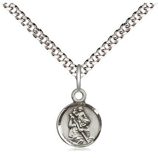 Sterling Silver Saint Christopher Medal Religious and Catholic Jewelry