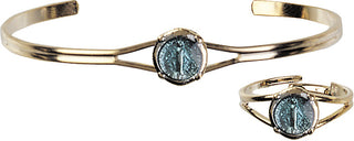 Gold Plated Miraculous Communion Bracelet/Ring Set