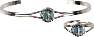Silver Plated Miraculus Communion Bracelet/Ring Set
