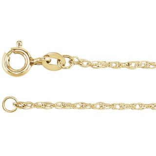 16 Inch Rope Chain With Spring Ring Sterling Silver