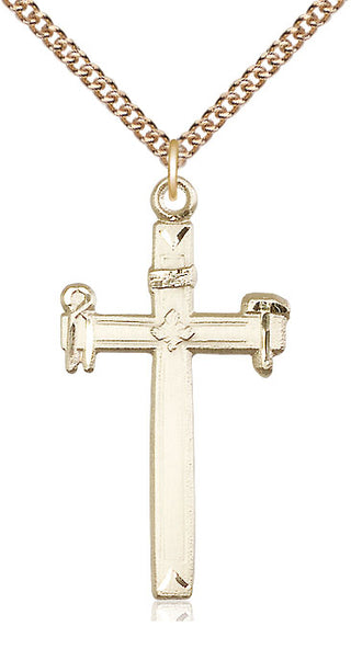 14kt Gold Carpenter Cross Medal