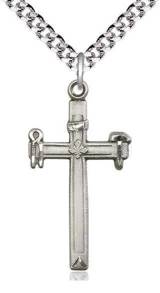 Sterling Silver Carpenter Cross Medal Catholic Jewelry