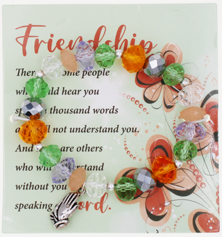 4-pack - Friendship Bracelet with attached Prayer Card