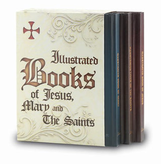 Illustrated Book Of Jesus, 1 Of Mary And 1 Of Saints Set