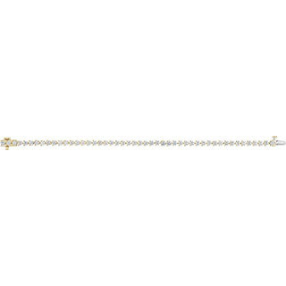 14K Yellow 4 3/4 CTW Natural Diamond Line 7 1/4" Bracelet
