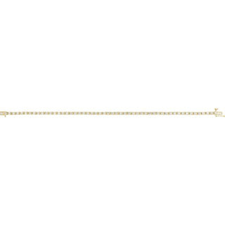 14K Yellow 2 1/8 CTW Natural Diamond Line 7" Bracelet 
