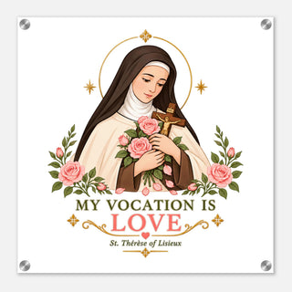 St. Thérèse of Lisieux Acrylic Wall Plaque - view 2