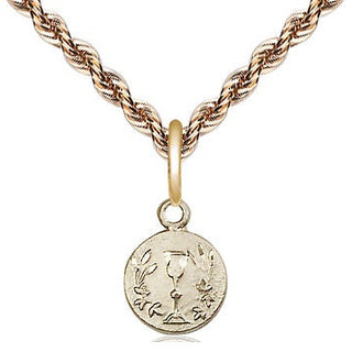 14kt Gold Filled Communion Chalice Medal | Small
