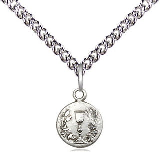 Sterling Silver Communion Chalice Medal Religious and Catholic Jewelry