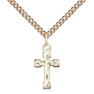 14kt Gold Filled Cross Medal Religious and Catholic Jewelry