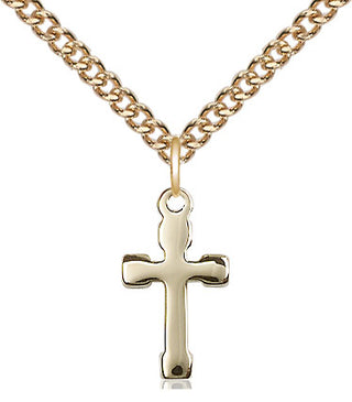 14kt Gold Filled Cross Medal Religious and Catholic Jewelry