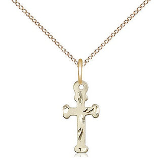 14kt Gold Filled Cross Medal Religious and Catholic Jewelry