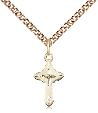 14kt Gold Filled Cross Medal Religious and Catholic Jewelry