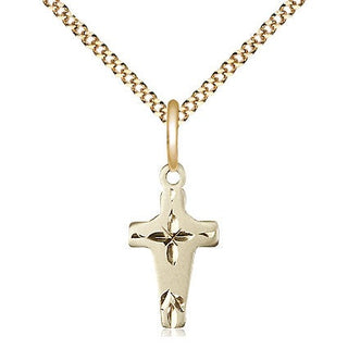 14kt Gold Filled Cross Medal Religious and Catholic Jewelry