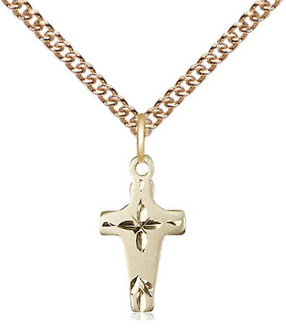 14kt Gold Filled Cross Medal Religious and Catholic Jewelry