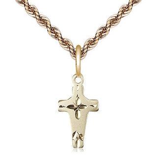 14kt Gold Filled Cross Medal Religious and Catholic Jewelry