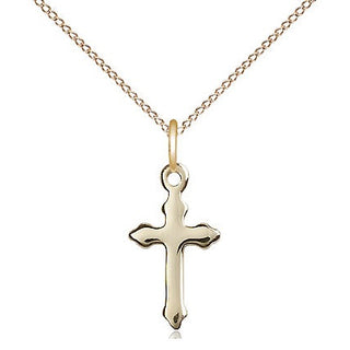 14kt Gold Filled Cross Medal Religious and Catholic Jewelry