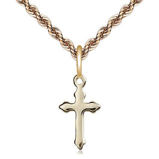 14kt Gold Filled Cross Medal Religious and Catholic Jewelry