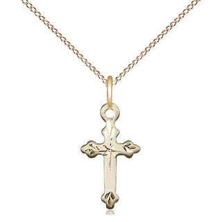 14kt Gold Filled Cross Medal Religious and Catholic Jewelry