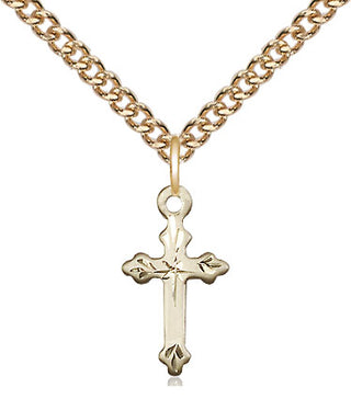 14kt Gold Filled Cross Medal Religious and Catholic Jewelry