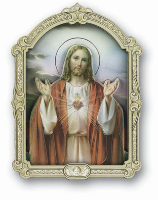 Cathedral 5" 3D Plaque Sacred Heart Of Jesus