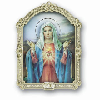 Cathedral 5" 3D Plaque Of Immaculate Heart Of Mary
