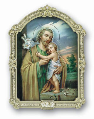 Cathedral 5" 3D Plaque Of Saint Joseph