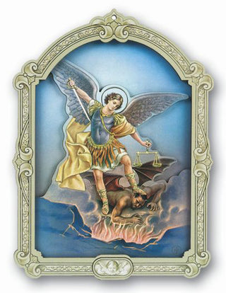 Cathedral 9" 3D Plaque Of Saint Michael