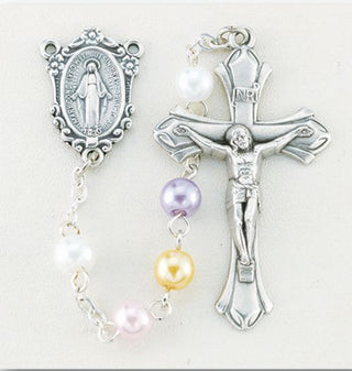 Multi Color 6MM Pearl Rosary
