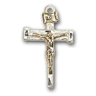 Two-Tone GF/SS Nail Crucifix Pendant