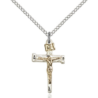 Two-Tone GF/SS Nail Crucifix Pendant - SALE