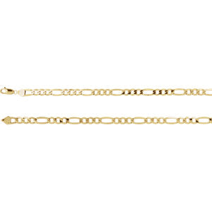 18-inch Figaro Chain with Lobster Clasp - 14K Yellow Gold