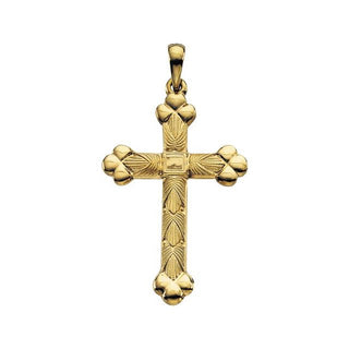 14K Yellow 35x22 mm Cross Pendant