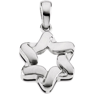Sterling Silver 23x17.5 mm Star of David Pendant